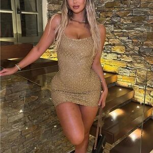 Gold Mini Dress
